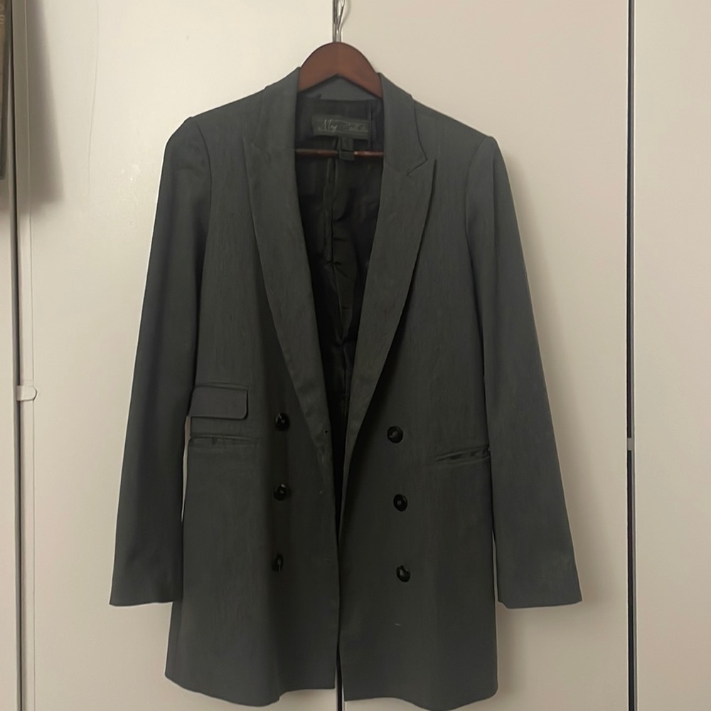 Mango Long Blazer Grey